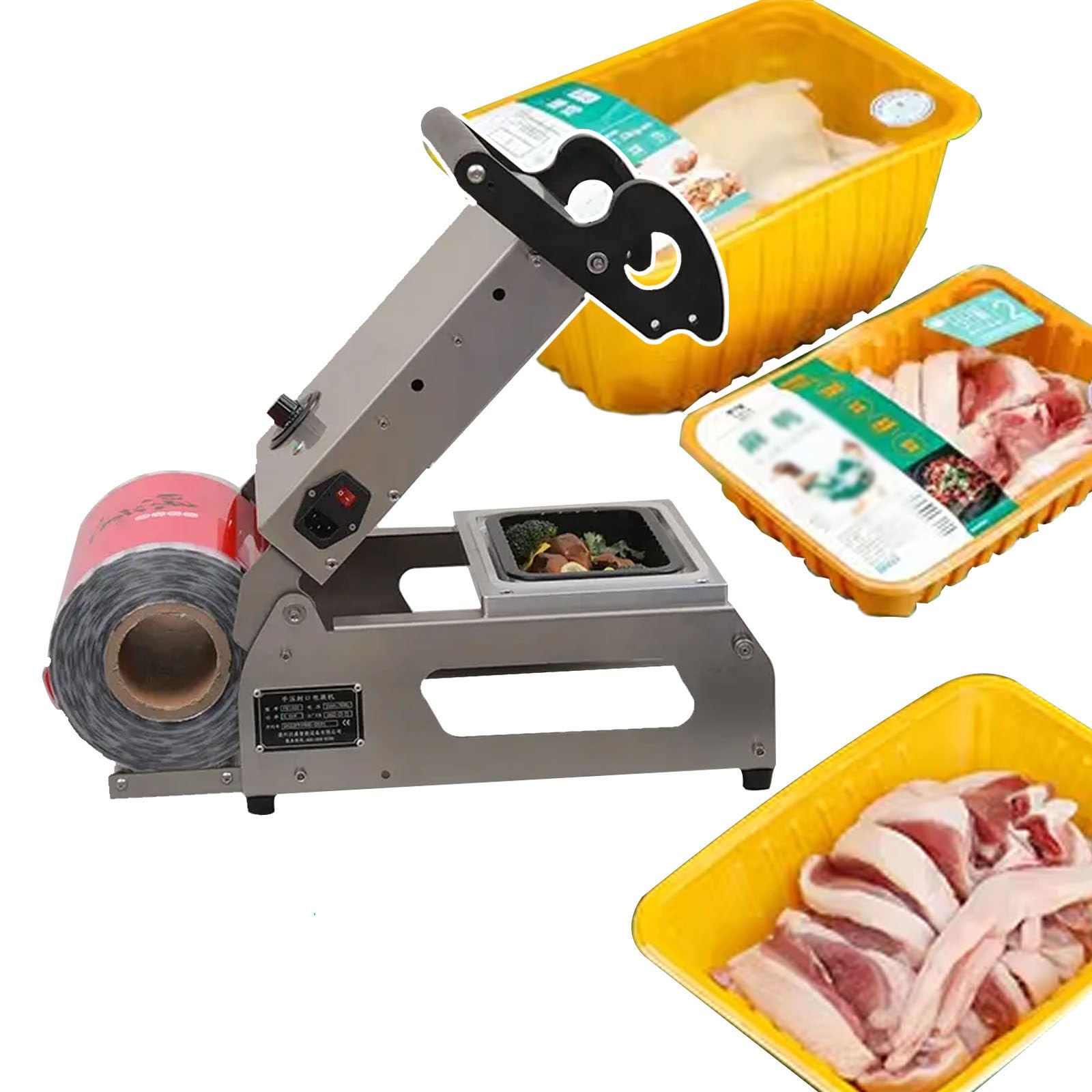 AYCDL Hand Pressure Takeaway Box Sealing Machine, Packing Machine Plastic Sealing, Food Container Sealing Meal Packing Machine,110v-320mm