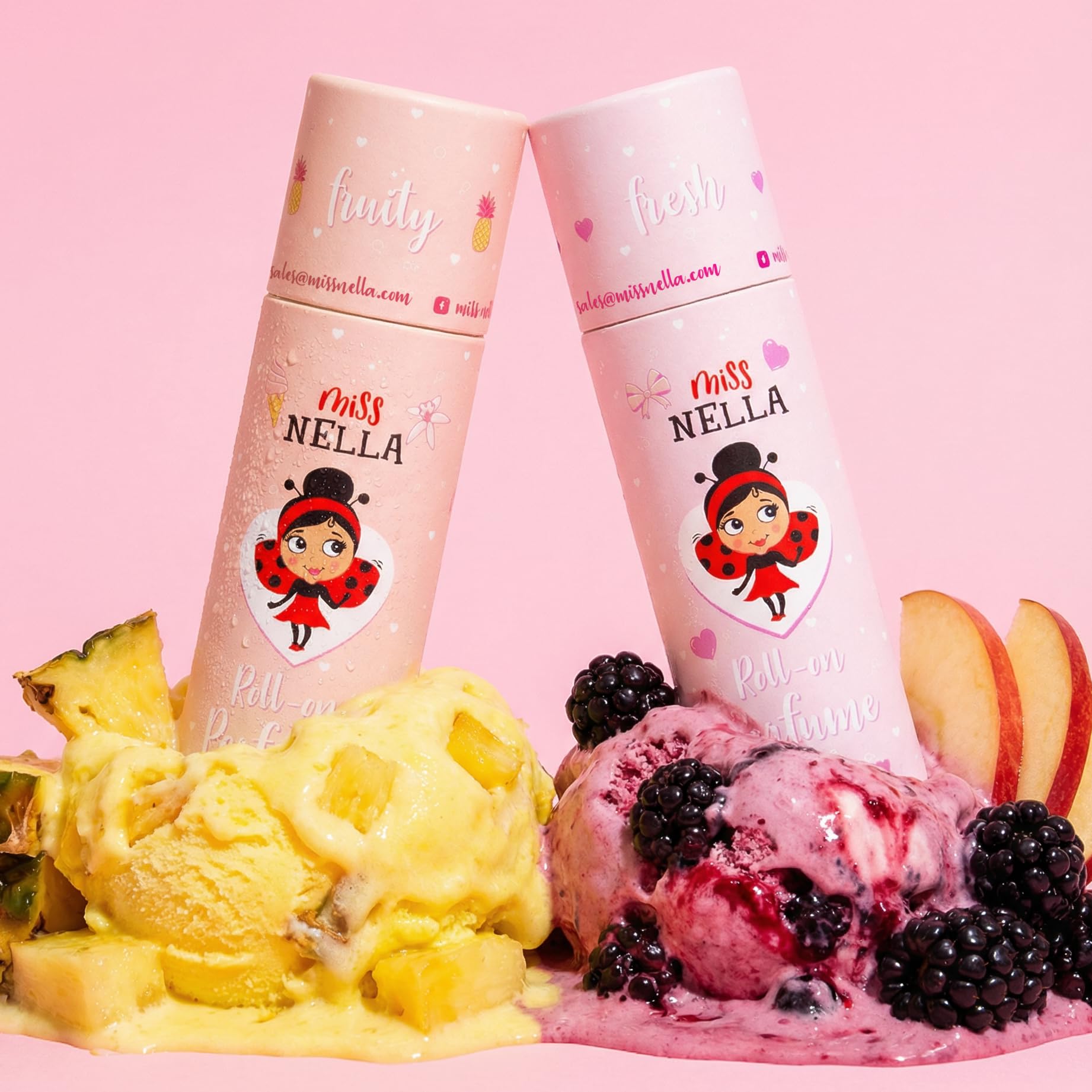 Miss Nella 2 perfume set [Cool Like Me/Sweet Like Me]- Safe & Non-Toxic Roll On Oil Perfume for Toddlers, children and teens, Natural Based Formula