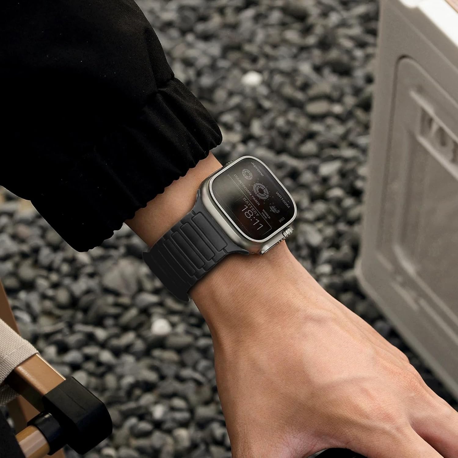 Lamshaw Compatible with Armitron Matrix Smartwatch bands, 20mm, 22mm Quick Release Silicone Sport Strap Watchband Compatible with Armitron Connect Matrix, Link, Lunar, Boom, Eclipse Smartwatch - Image 5