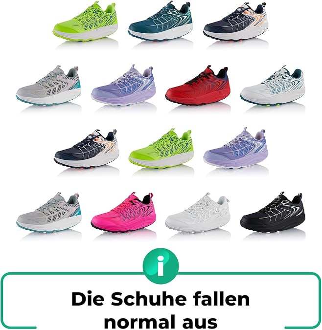 Fusskleidung® Women's Men's Trainers Rolling Sole Lightweight Health Shoes