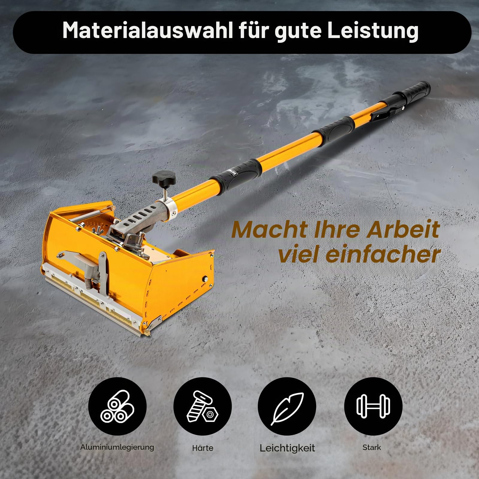 Trockenbau Drywall Flat Finishing Box Tool, Drywall Flat Box Set Aluminiumlegierung Trockenbau Taping Flat Finishing Set 105-168cm mit 5 Verstellbare Zahnräder