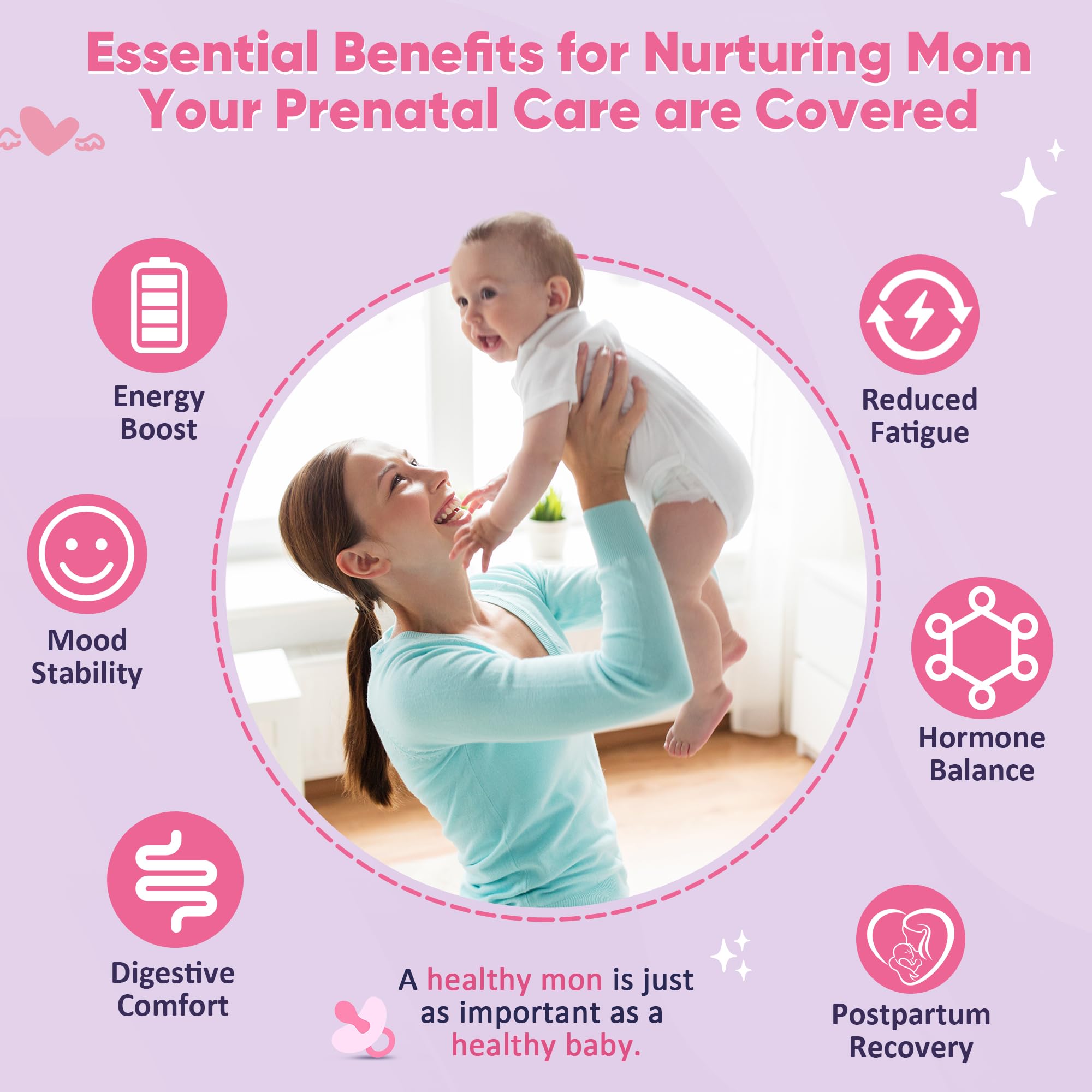 Prenatal Gummies for Mom & Baby with DHA 300mg, Iron, Methylfolate, 60 Cts — Amazon image 6