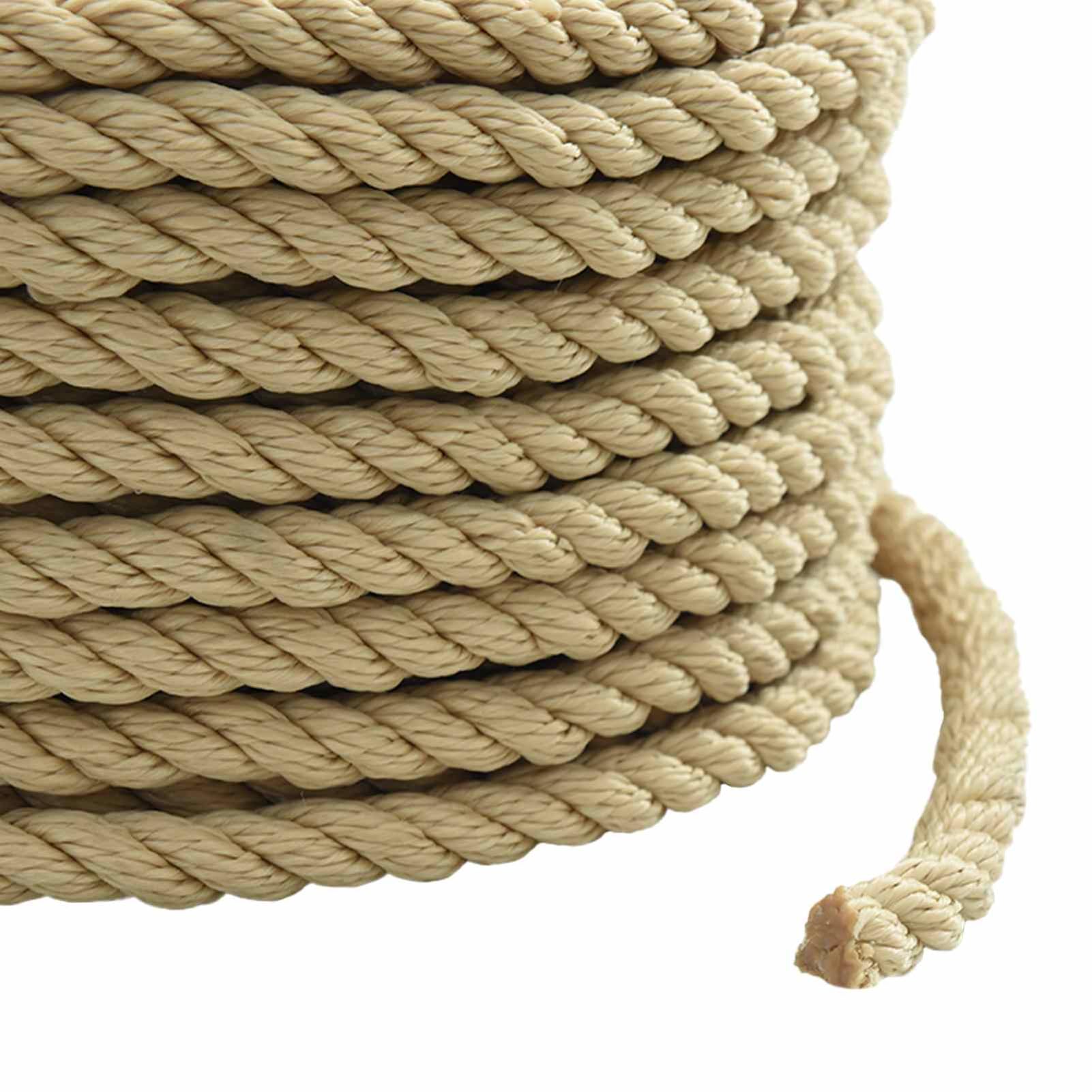 Bootsseil 50 m 1,6 cm Natur PP – robust, schwimmfähig, wetterfest | Robustes Polypropylen-Seil, schwimmfähig, UV- und witterungsbeständig, für Boot, Camping & Ladungssicherung