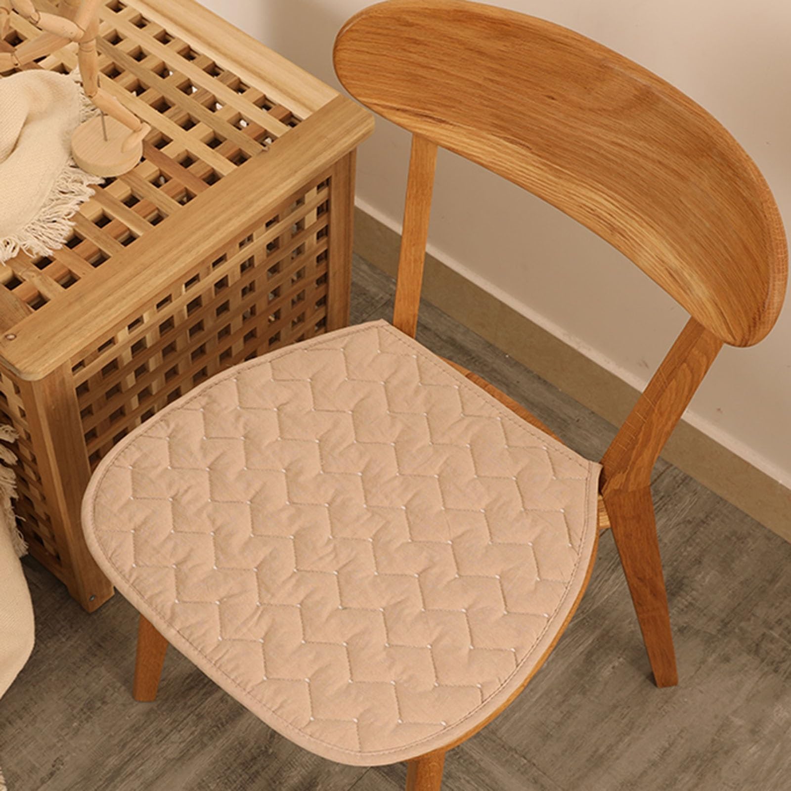 Coussin de chaise antidérapant avec attaches Konsilsa pour assise cuisine