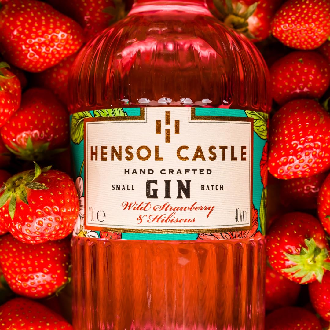 Hensol Castle Flavoured Gin 70cl - Wild Strawberry & Hibiscus