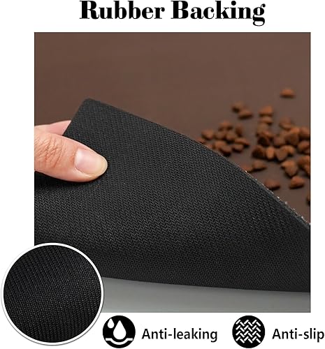 Miniatura 5 de Tapete antideslizante y absorbente, tapete para tazón de gato, de secado rápido, tapete ecológico para alimentos y agua, suministros para mascotas,
