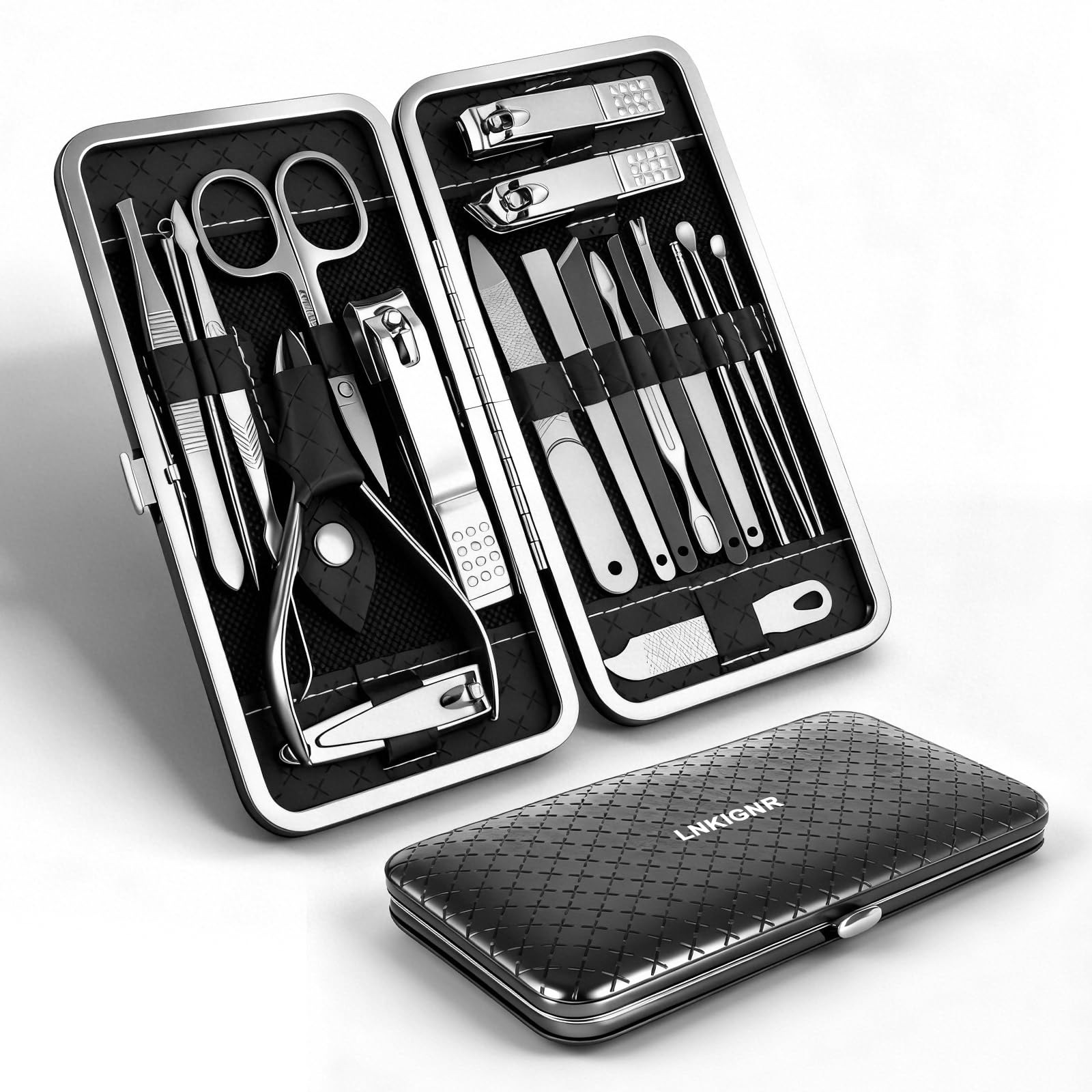 Professional Nail Clippers for Women，Travel Manicure Kit for Men，Nail Clipper Set Care Kit for Beginners with Everything