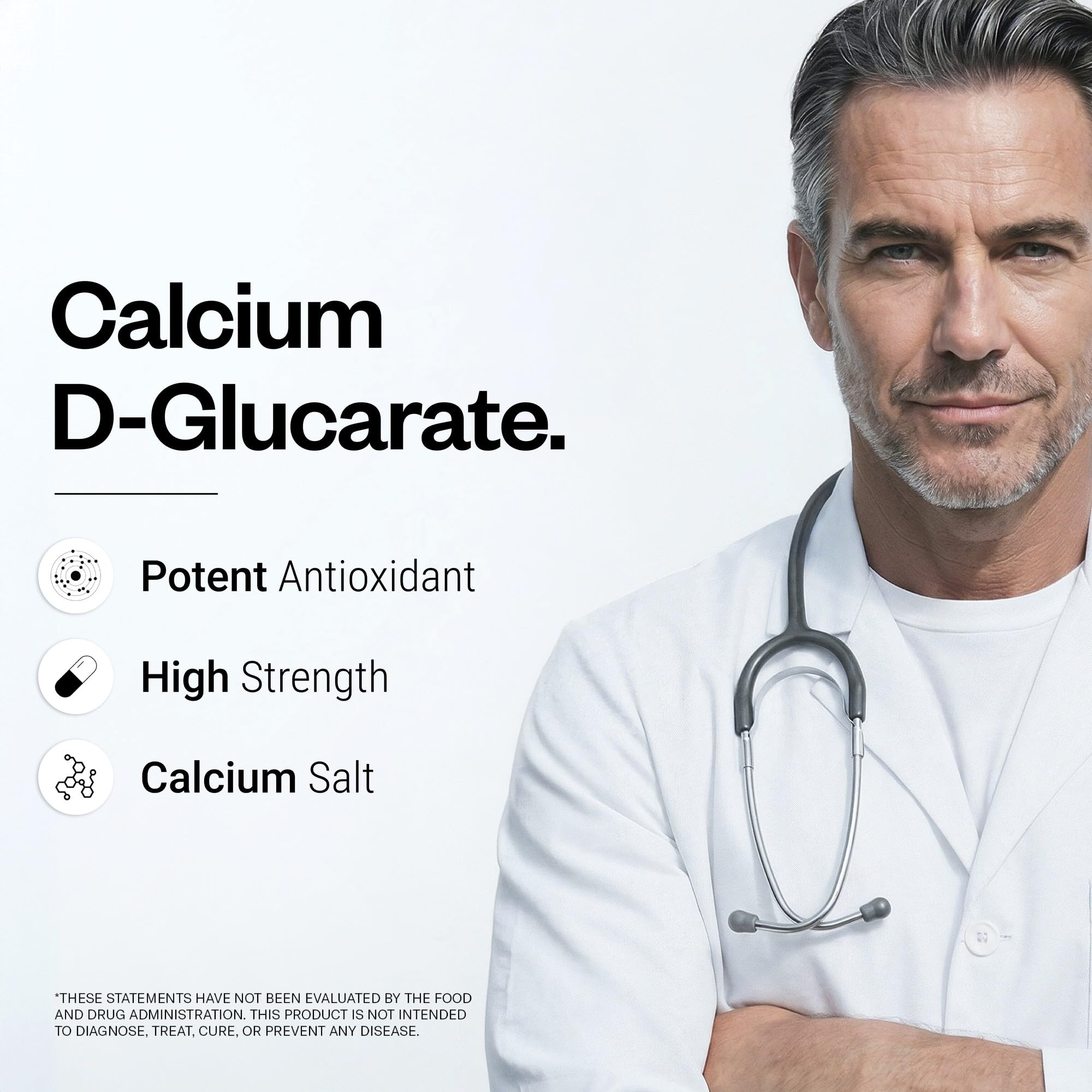 SuperSmart Calcium D-Glucarate 1500mg per Day (High Strength) - Calcium Supplement | Non-GMO & Gluten Free - 90 Vegetarian Capsules — Amazon image 3