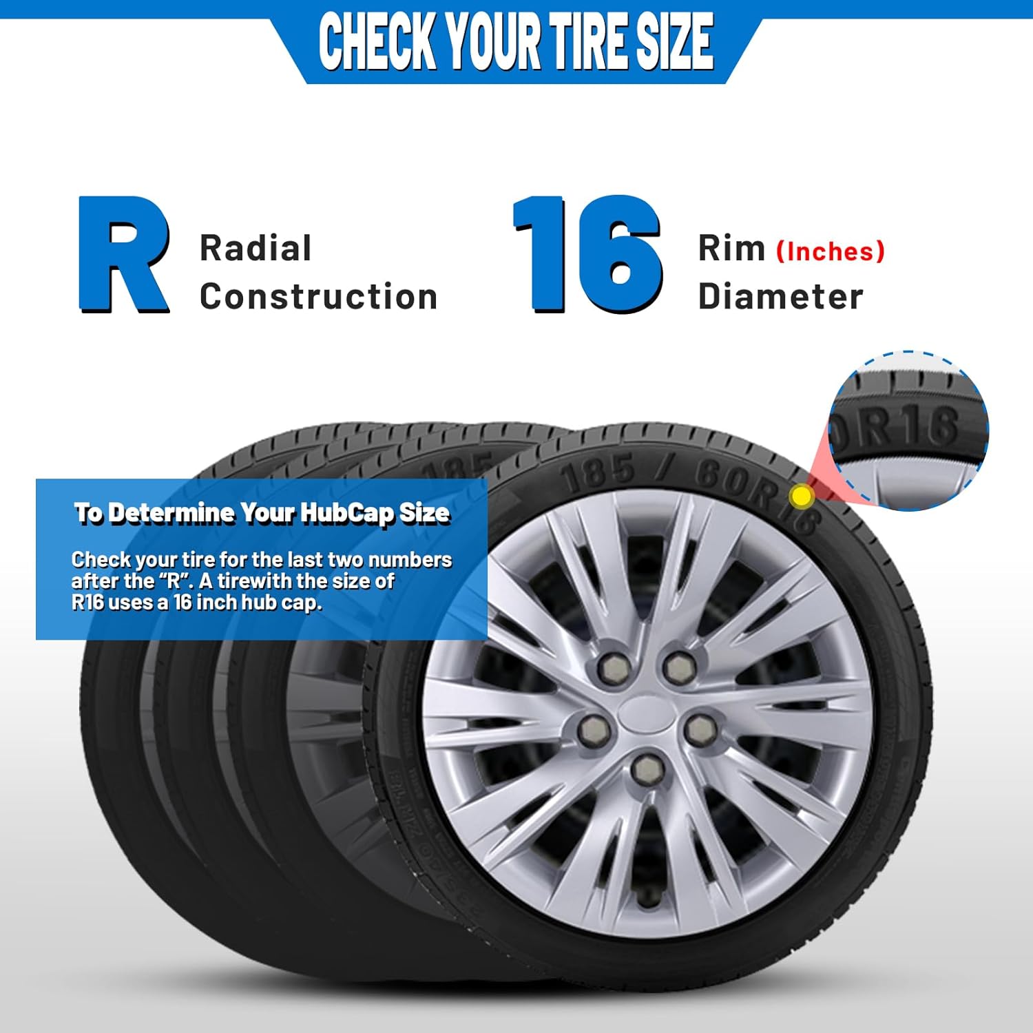 AUTOWIKI 16" Hubcaps for 2012-2014 Toyota Camry/Camry Hybrid, Wheel Rims Cover Compatible with Steel Wheels OEM Replacement Set of 4 PP Material 16-Inch Hubcaps Lacquer, 42602-06101; 42602-06091