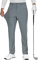JWM Men's Stretch Golf Pants Quick Dry UPF50+ Lightweight Anti-Ball Crushing Trousers 5 Pockets Slim Tapered Fit