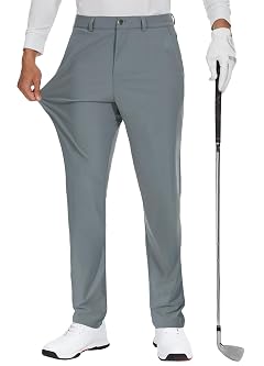 JWM Mens Golf Dress Pant Stretch - 30 32 34 Work Business Casual Comfy Trousers Slacks Quick Dry