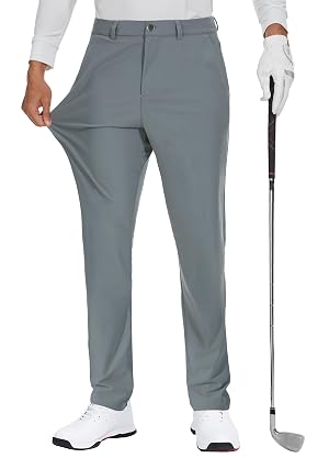 JWM Mens Golf Dress Pant Stretch - 30 32 34 Work Business Casual Comfy Trousers Slacks Quick Dry