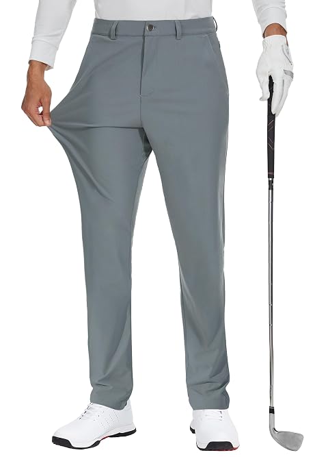 JWM Mens Golf Dress Pant Stretch - 30 32 34 Work Business Casual Comfy Trousers Slacks Quick Dry