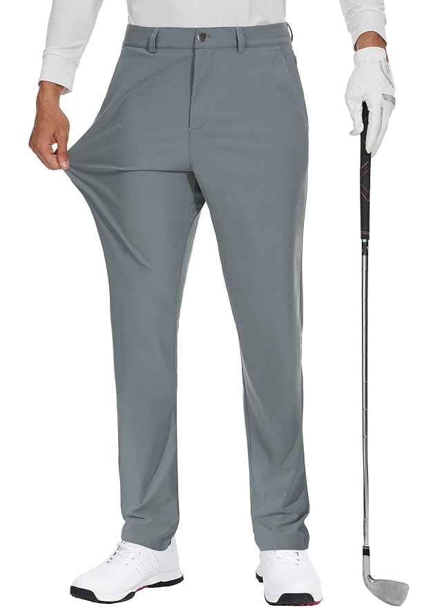JWM Mens Golf Dress Pant Stretch - 30 32 34 Work Business Casual Comfy Trousers Slacks Quick Dry