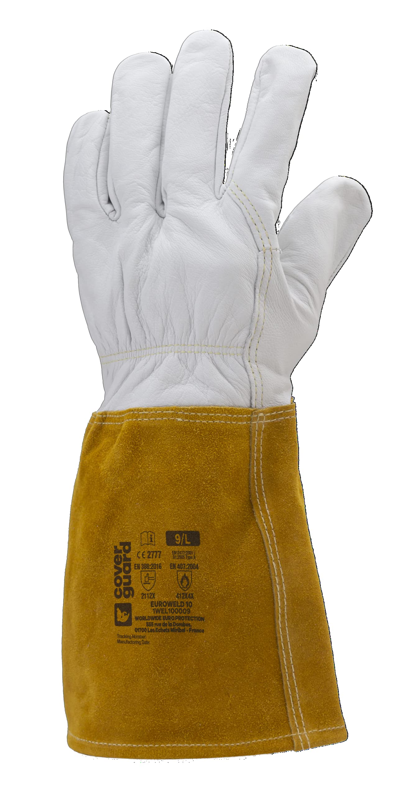Coverguard Gants Euroweld 100 Tig Fleur Chèvre Manchette Croûte 15 Cm