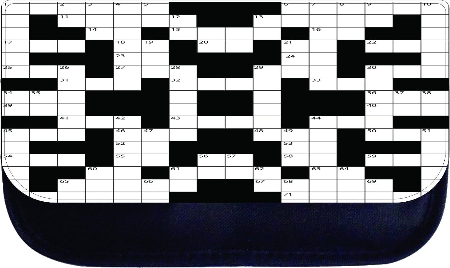 Black and White Crossword Puzzle 5" x 8.5" Black Multi