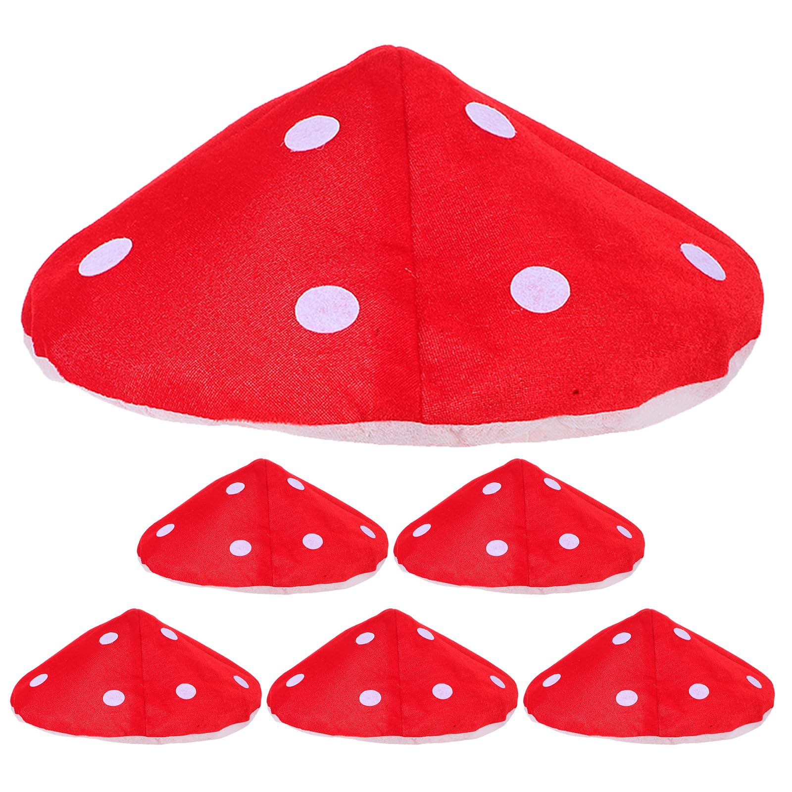 Veemoon 6 cappelli a forma di fungo rosso, cappello gigante a forma di