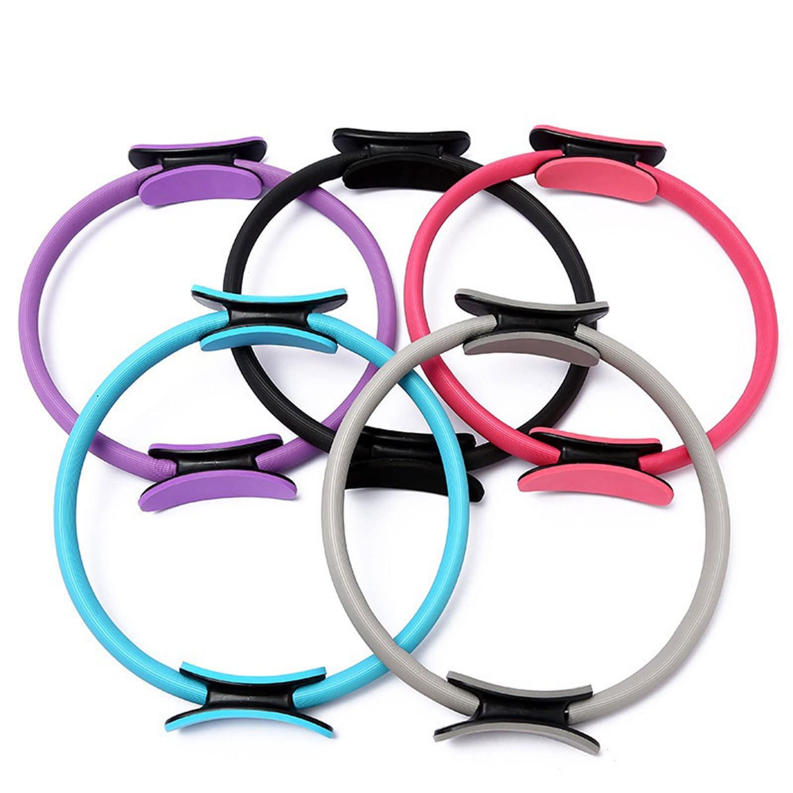 JINGYAN Pilates Fitness Circles Yoga Ring Kit Professional Pilates Muscle Exercise Magic Circle Wrap Slimming Body Building Fitness Accessories