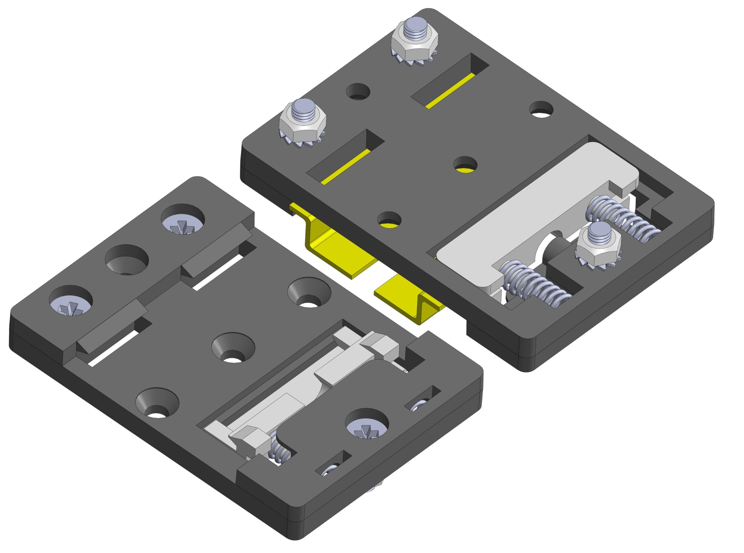 GAURANG 10Pcs DIN Rail Mounting Brackets 35mm Width, Universal Mounting Supports Nylon Industrial Electrical Clamps for Circuit Breakers Switches Solid State Relays, Black (48mm) โ image 1