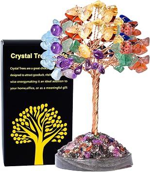 7 Chakras Crystal Tree of Life Healing Stones Money Tree Decor Gift