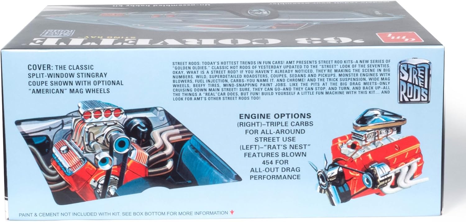 AMT 1963 Chevy Corvette 1:25 Scale Model kit - Image 4