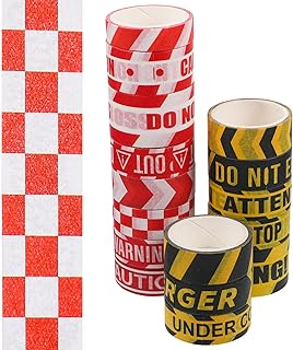 Didiseaon 16 Rolls Caution Tapes Halloween Warning Tapes Safety Construction Tapes for Danger Hazardous Areas Crime Scene Party Decoration
