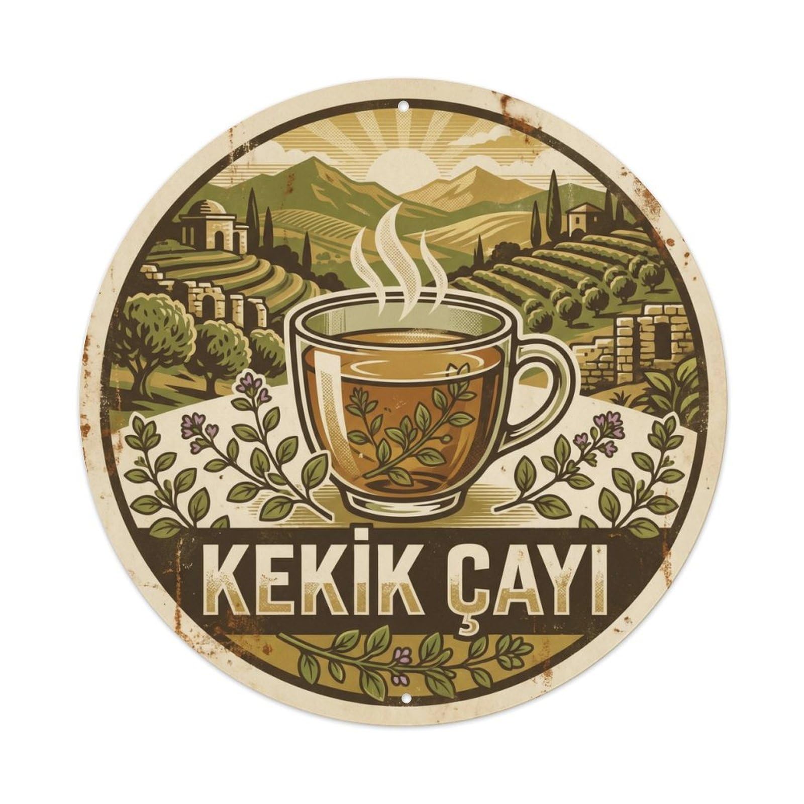 Teahouse Tea Culture Regional Oolong Vintage Travel Metal Tin Sign
