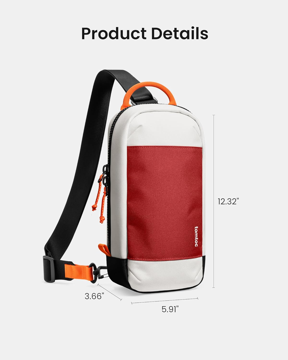 tomtoc Sling Crossbody Bag for Nintendo Switch 2, Protective Travel Chest Carrying Gaming Pouch with 8 Game Cartridges Slots - Image 9