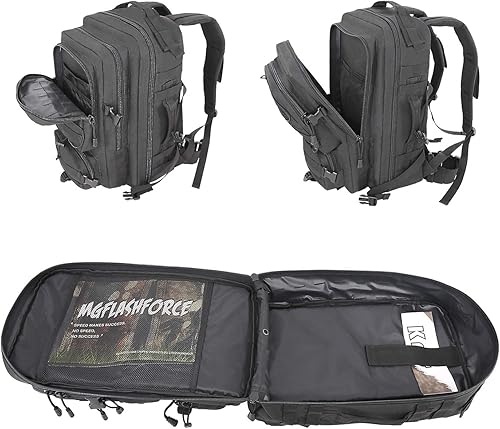 Miniatura 5 de MGFLASHFORCE Mochila táctica militar del ejército 3 días paquete de asalto Bug Out bolsa mochila de supervivencia al aire libre Molle mochila