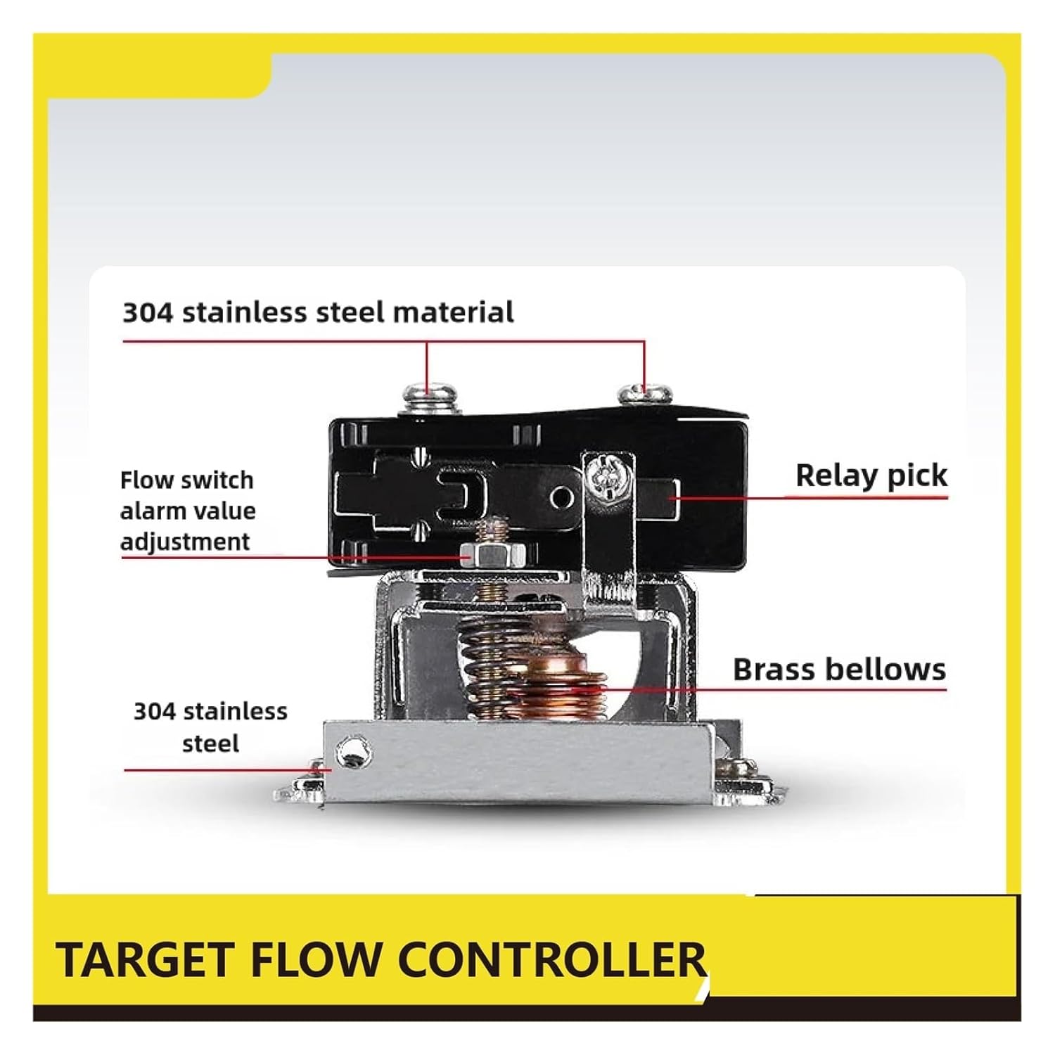 G1/2 Hfs-15 Target Flow Controller Paddle Flow Switch Spdt Stainless Steel Liquid Water Sensor for Industrial Use
