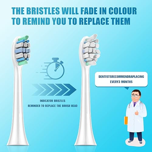Miniatura 5 de Cabezales de cepillo de dientes de repuesto para Philips Sonicare paquete de 8 cabezales de cepillo eléctrico de repuesto suave compatible con el