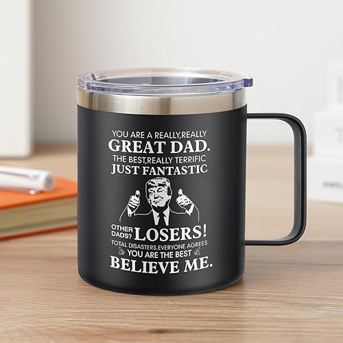 Miniatura 5 de NOWWISH Regalos de Navidad de hija e hijo, taza de café inspiradora, regalo de cumpleaños para papá, tazas geniales para el día del padre para papá,