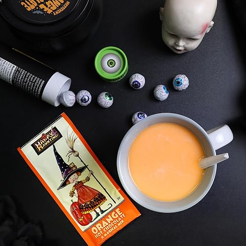 Miniatura 3 de Witches Brew - Paquetes de chocolate caliente de naranja, empaquetados individualmente, mezcla de cacao en polvo de Halloween, 1.25 onzas, (paquete
