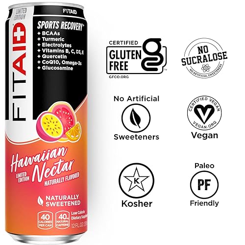 Miniatura 10 de FITAID ENERGY GRAPE AÇAI, 200 mg de cafeína natural, Keto, rendimiento previo al entrenamiento BCAAs, quercetina, electrolitos, omega-3, 15