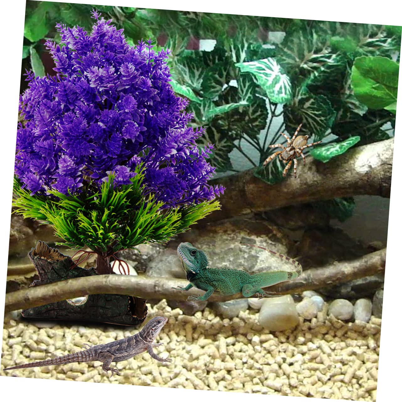 BESPORTBLE Artificial Aquarium Plant for Fish Tank Decorations Realistic Faux Plant Green Root Enhance Aquarium Landscape Prop