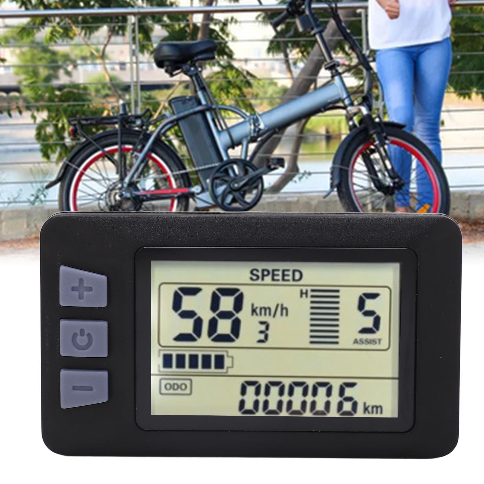 Leapiture P3H Electric Cycle Speed Display 6PIN Electric Cycle Odometer Display Panel 24V 36V 48V 60V Electric Cycle Handlebar Display Panel