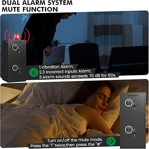 Miniatura 7 de Caja fuerte grande para el hogar, resistente al fuego, impermeable, 6.5 Cub Drop Safe para negocios con caja de almacenamiento de depósitos de