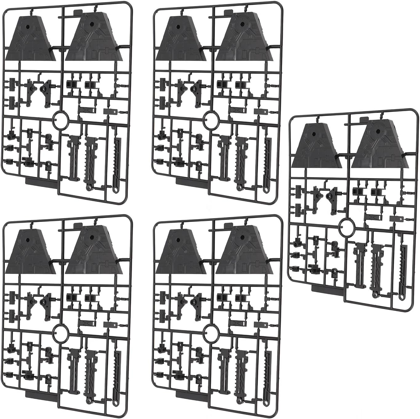 Alomejor 5 Pack Action Figure Stand, Easy to Assemble Adjustable Display Stand for 6 Inch Dolls Figurines, with ABS Plastic Base for Anime Collectibles (Black)