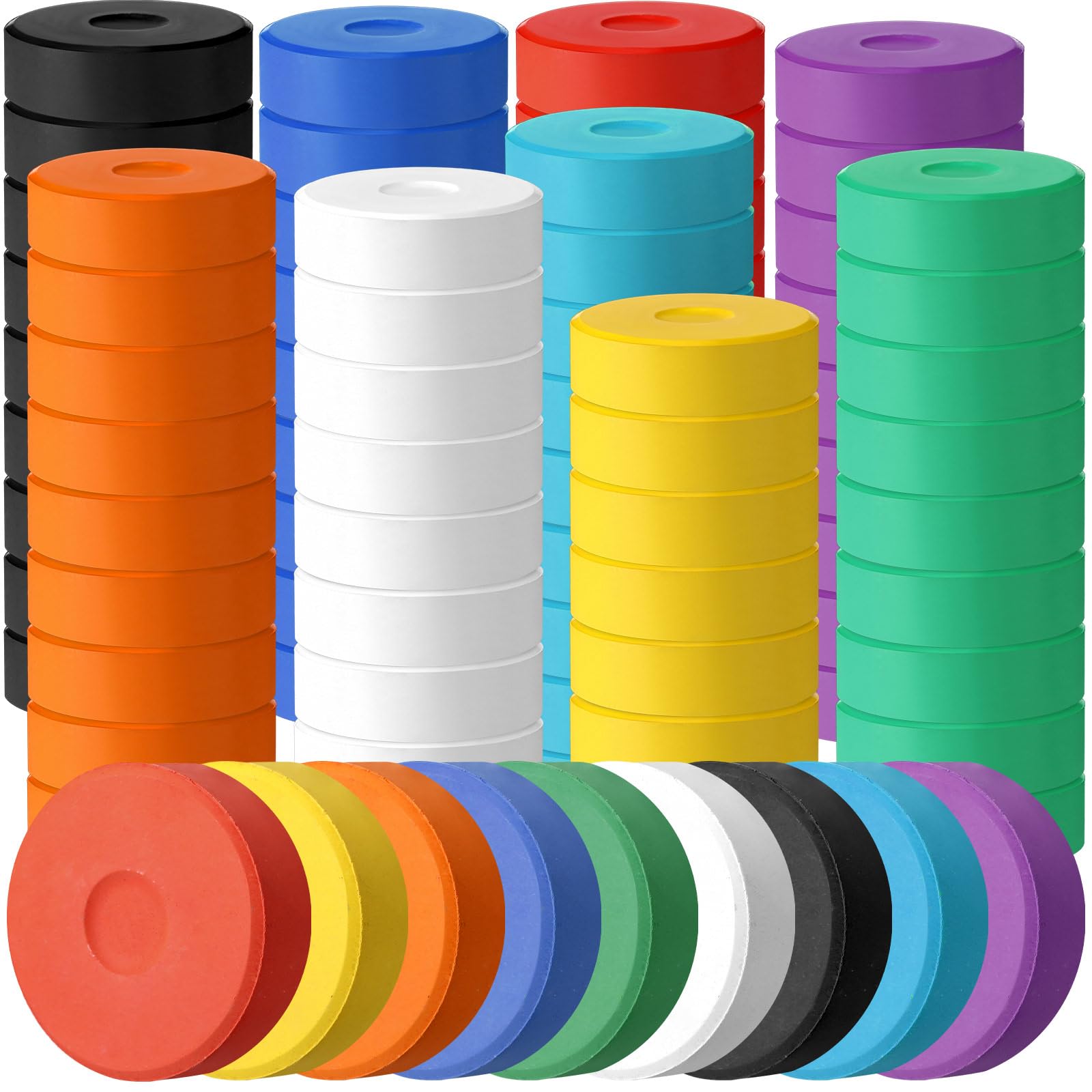 Faccito 81 Pcs Tempera Paint Cakes Bulk Large watercolor Tempera Cakes 2.24 x 0.71inch 9 Colors Paints Blocks Art Supplies for Classroom Art Painting