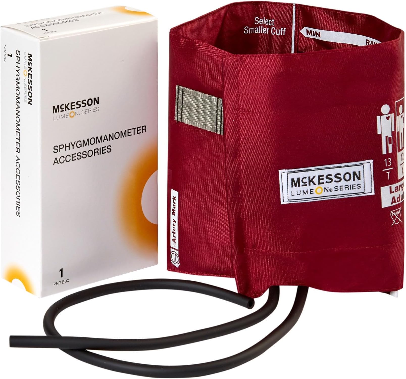 LUMEON Nylon Blood Pressure Cuff and Bladder, 34 cm, 50 cm, 1 ct | Burgundy, Adult Medium