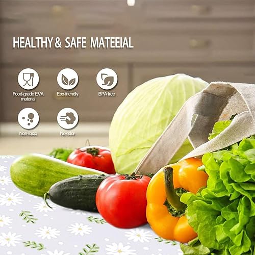 Miniatura 5 de Revestimiento de estante de flores de margaritas para armarios de cocina, forro de cajón no adhesivo, forro antideslizante para refrigerador,