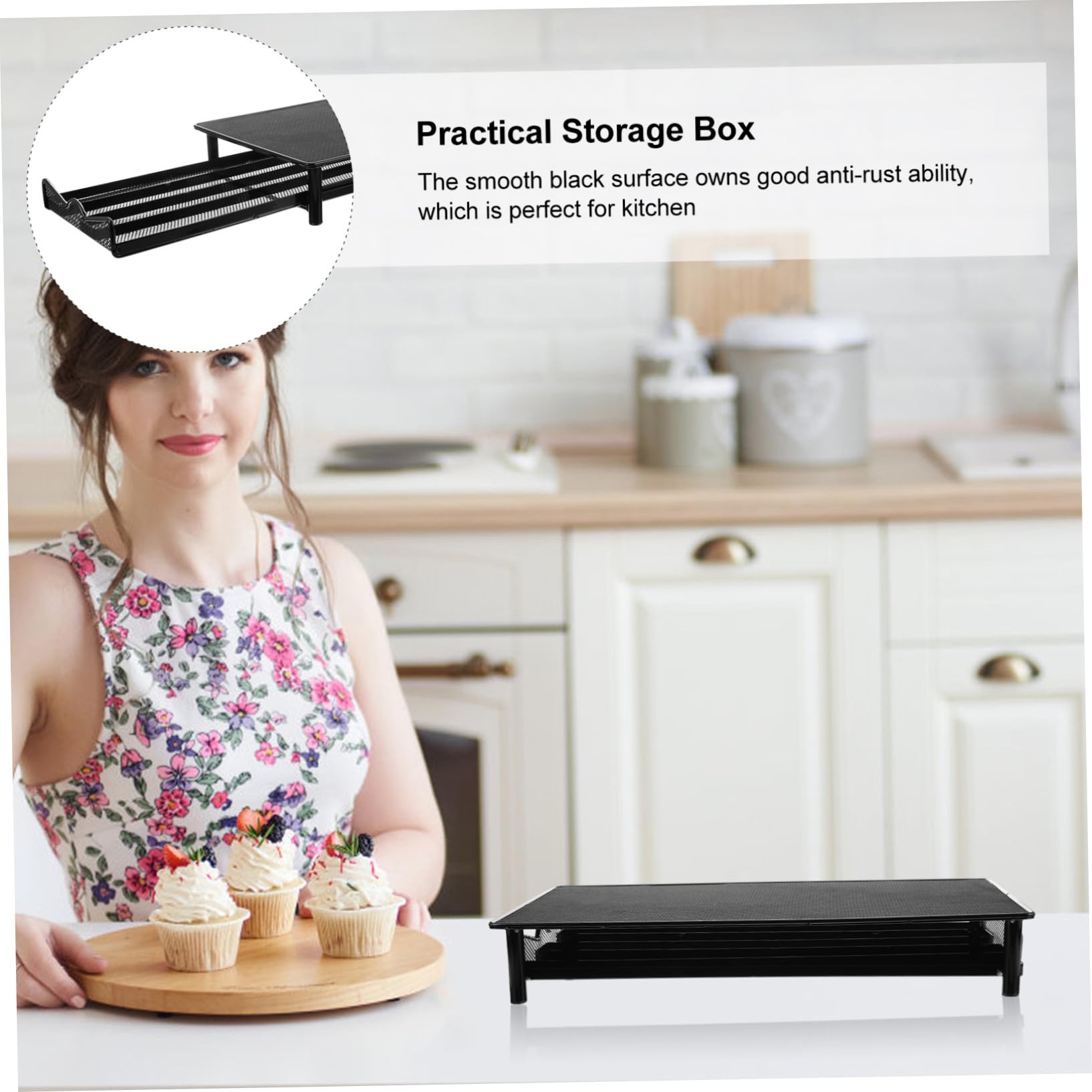 COLLBATH Caja de Metal para Almacenamiento de Cápsulas de Café Cajón Extraíble, Capacidad para 40 Cápsulas, Diseño Ligero y Resistente al Óxido para Escritorio o Cocina