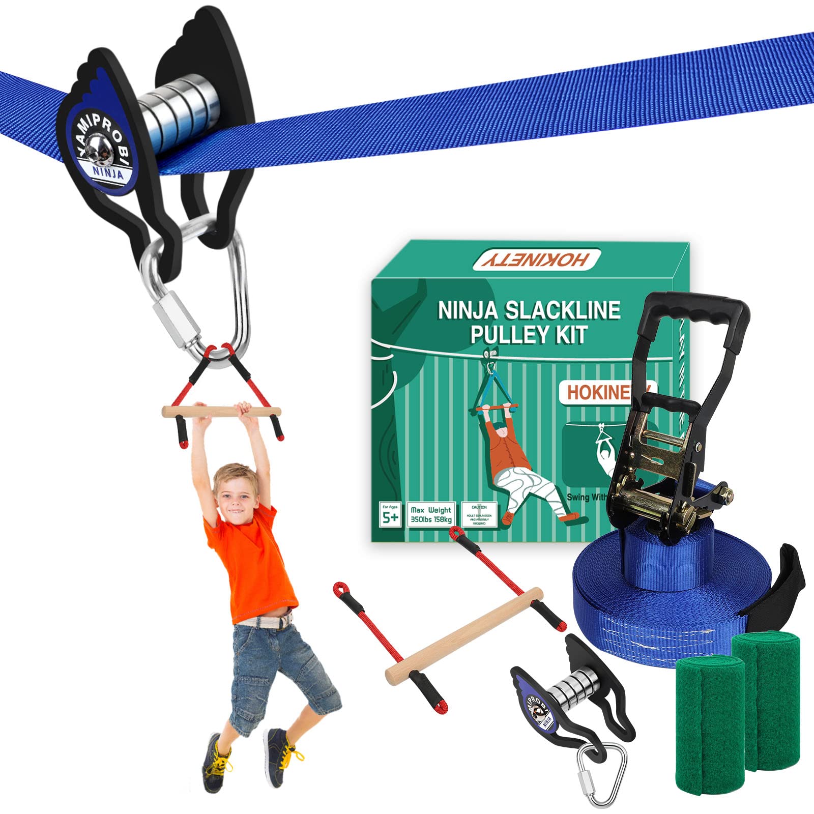 Buy Ninja Slackline Pulley Kit 52FT Ninja Slackline Zip Line