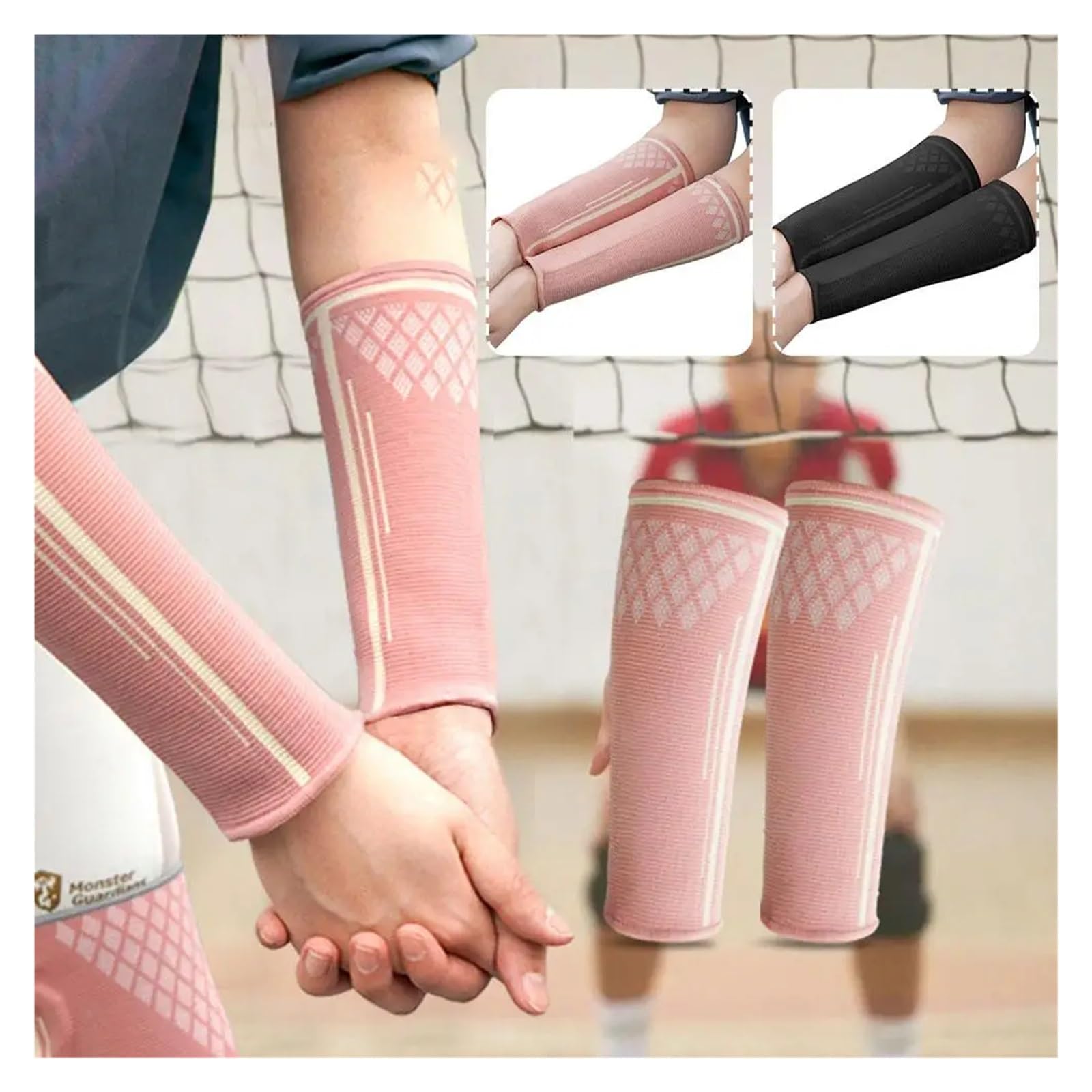 1 paio di maniche da pallavolo nero manica da tiro atletica buona elasticità sport compressione fitness braccioli
