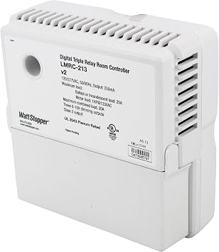 Watt Stopper LMRC-213 Digital 3-Relay Room Controller On/Off/Dimming 120/277, White