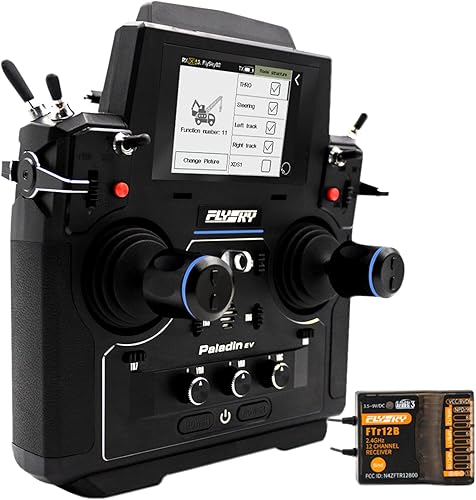 Flysky Paladin FS-PL18 EV Transmisor de control de radio, 2.4G 18 canales 3.5 pulgadas TFT pantalla táctil para RC FPV barco coche dron con receptor