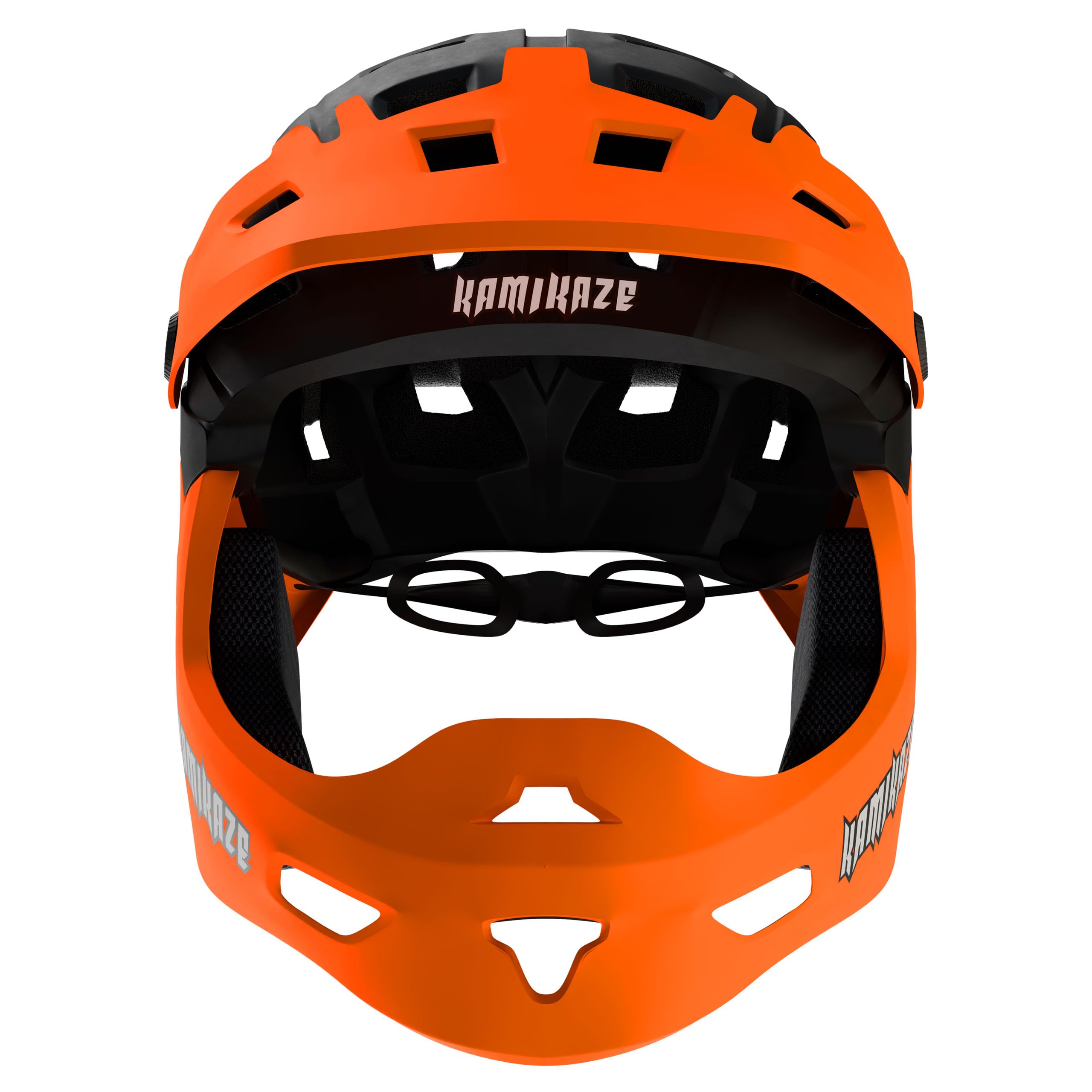 Kamikaze Ronin Integralhelm Orange – Schutzhelm für Radfahren, Scooterfahren, Inlineskaten und Skateboarden, leicht, komfortabel und robust, Größen S, M und L