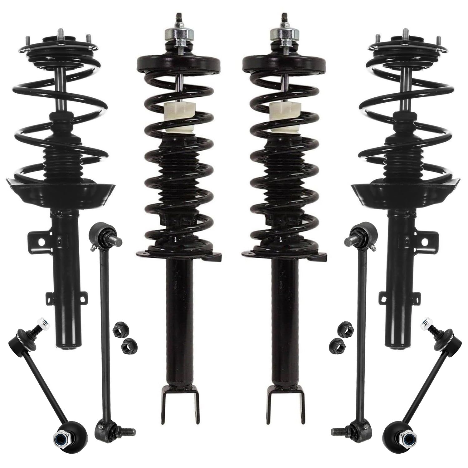 Detroit Axle - 3.5L 8pc Front Rear Struts Sway Bar Links for 16 17 Accord