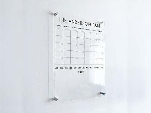 Miniatura 7 de Personalized Acrylic Family Calendar Vertical - Personalized Calendar 2025, Custom Wall Calendar, Dry Erase Board, Weekly Calendar, Transparent