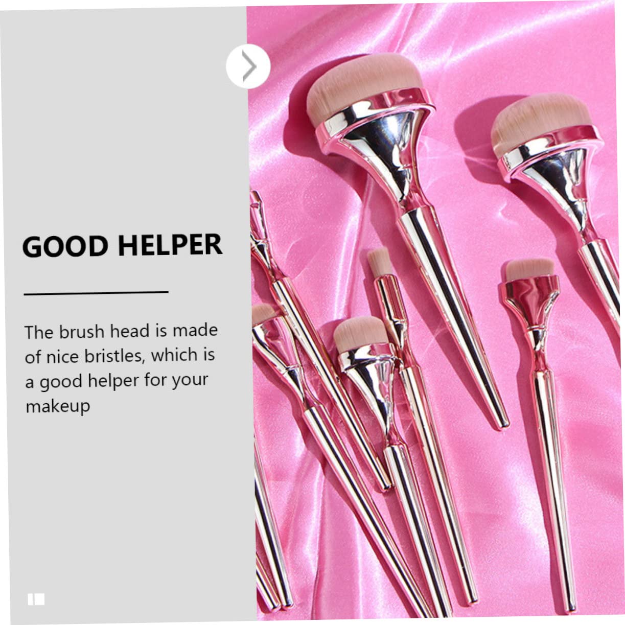 Healeved 9pezzi Pennelli Make-up Professionali Con Manico Strumenti Di Bellezza Portatili Per Trucco Viso e Polvere Libera Per Viaggi e Uso Quotidiano